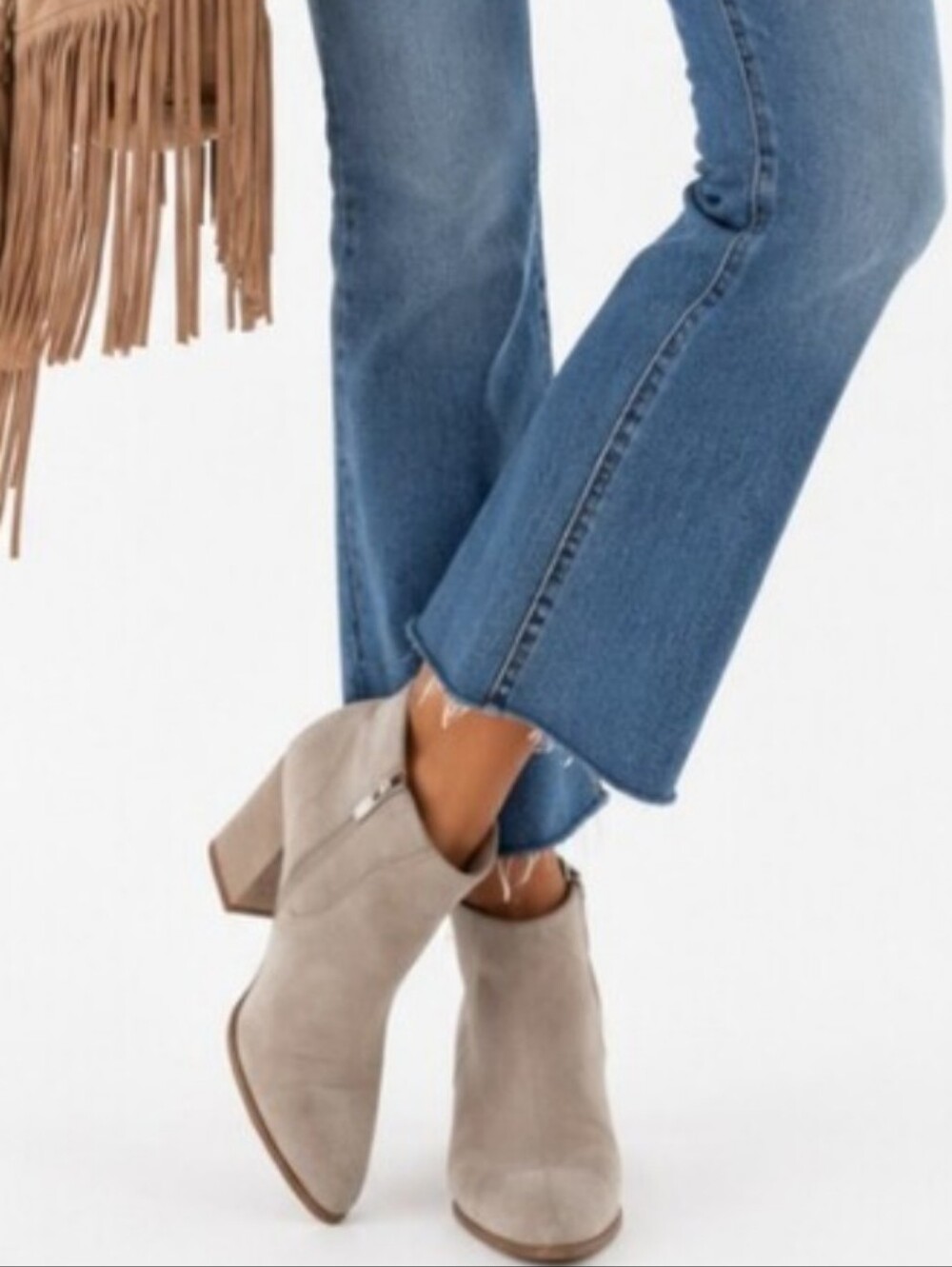 Steve Madden Taupe Leather Almond Toe Ankle Bootie 9